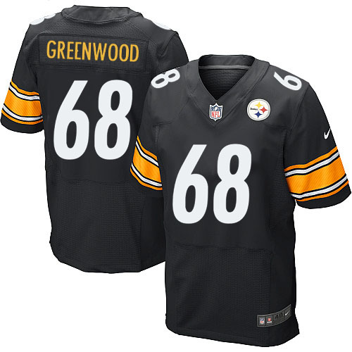 Men's Elite L.C. Greenwood Nike Jersey Black Home - #68 NFL Pittsburgh Steelers